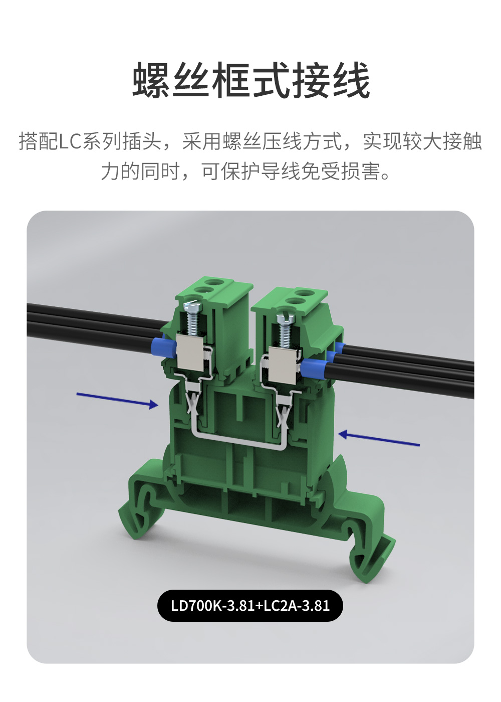 LD700K-3.81轨道式接线端子排